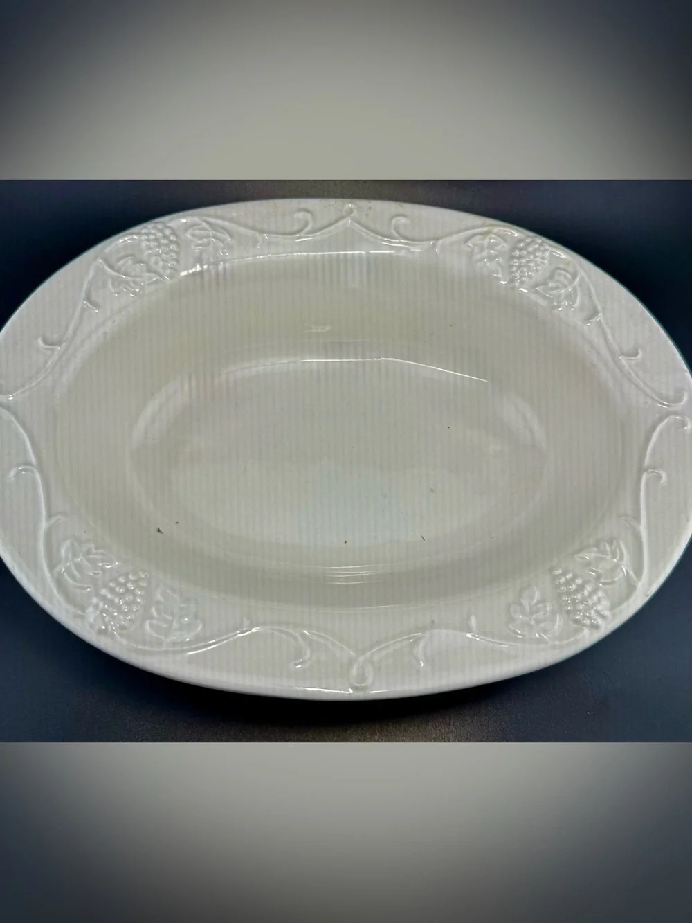 Red Cliff Ironstone vegetable serving bowl from their Grape pattern. Vintage